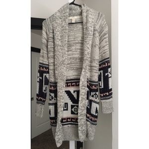 Grey open front cardigan/sweater